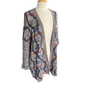 Soft Surroundings Pendley Wool Boho Slouchy Western Equestrian Cardigan-L/XL